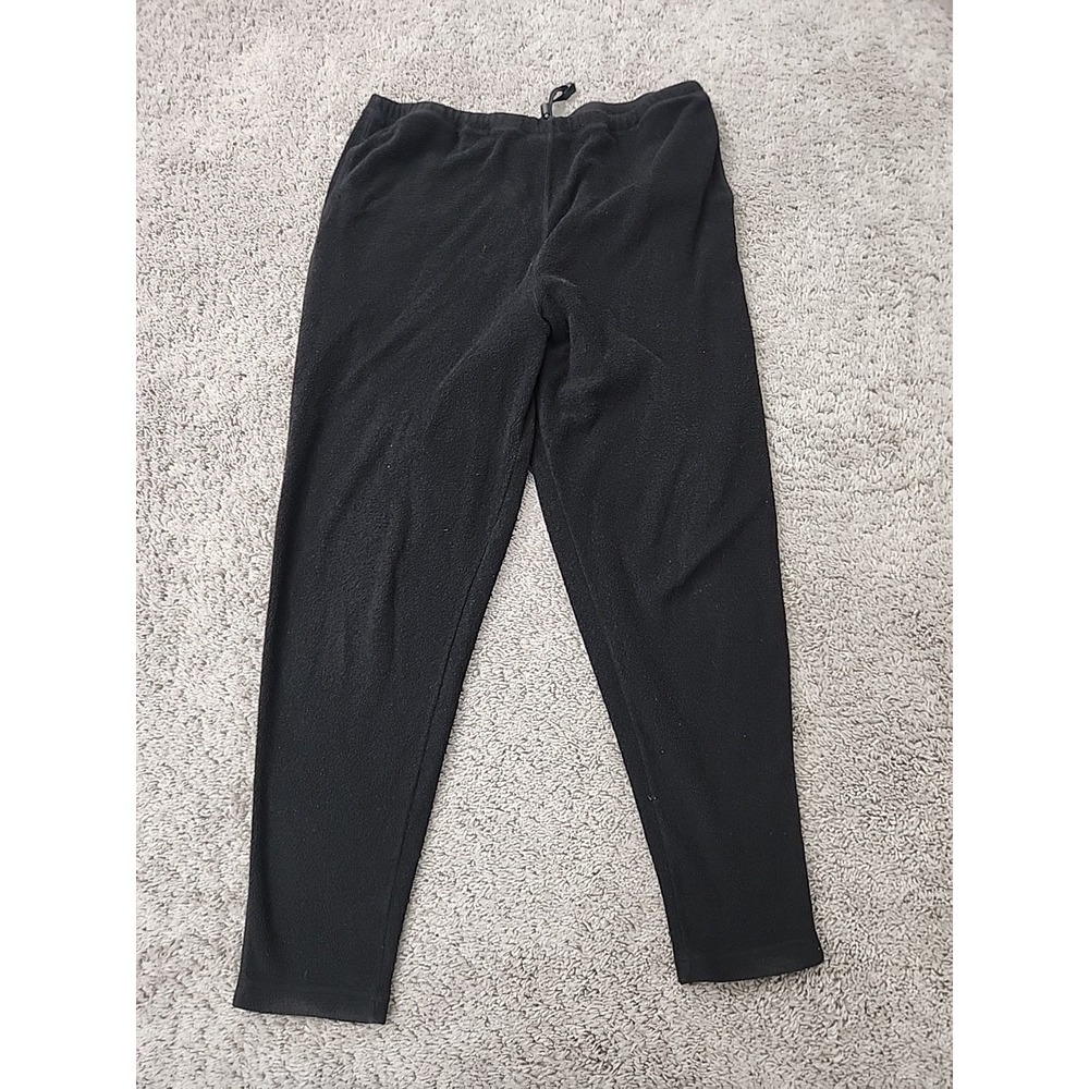Polar Edge Fleece Sweatpants Mens L Black Good Outdoor Tapered Warm B-24084